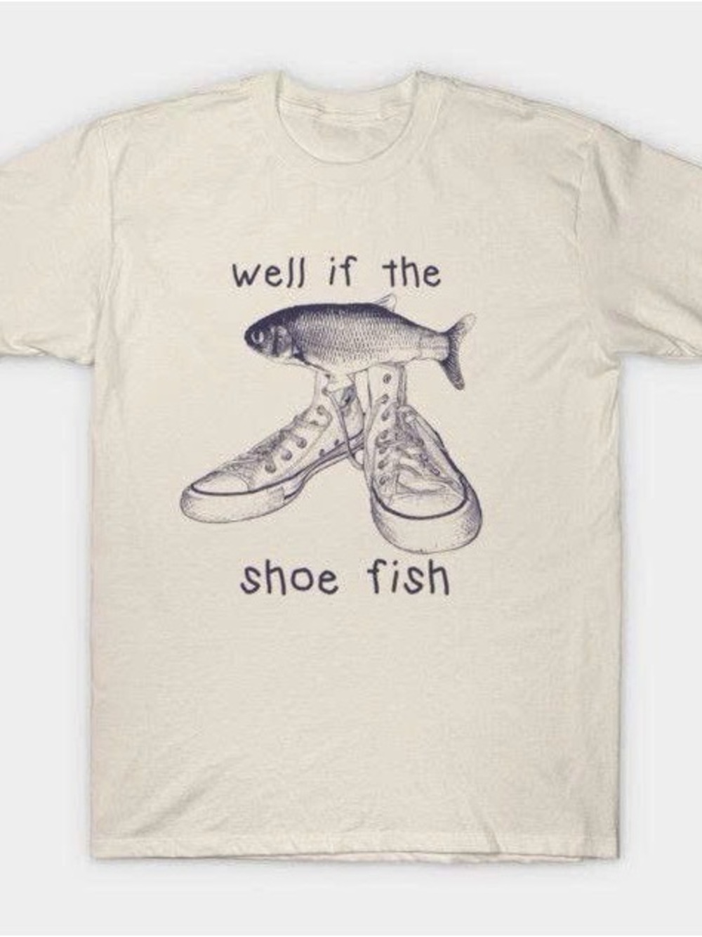 Shoe Fish Graphic T-Shirt - Cream